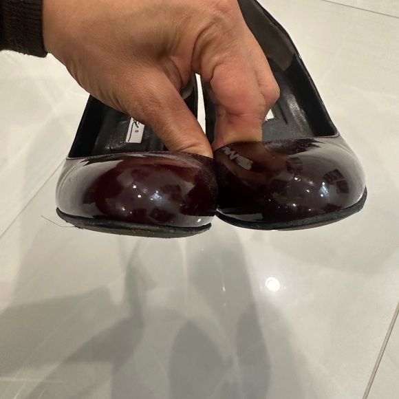 Brian Atwood Patent Leather Burgundy Pumps - Picture 7 of 8
